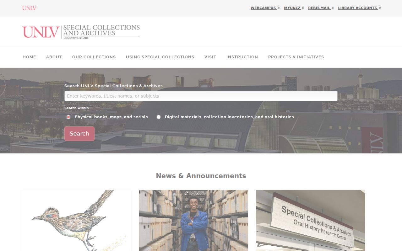 Nevada people directories research at UNLV Special Collections and Archives